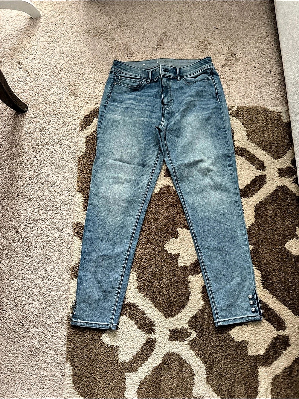 White House Black Market skinny crop Jeans Blue Size 6